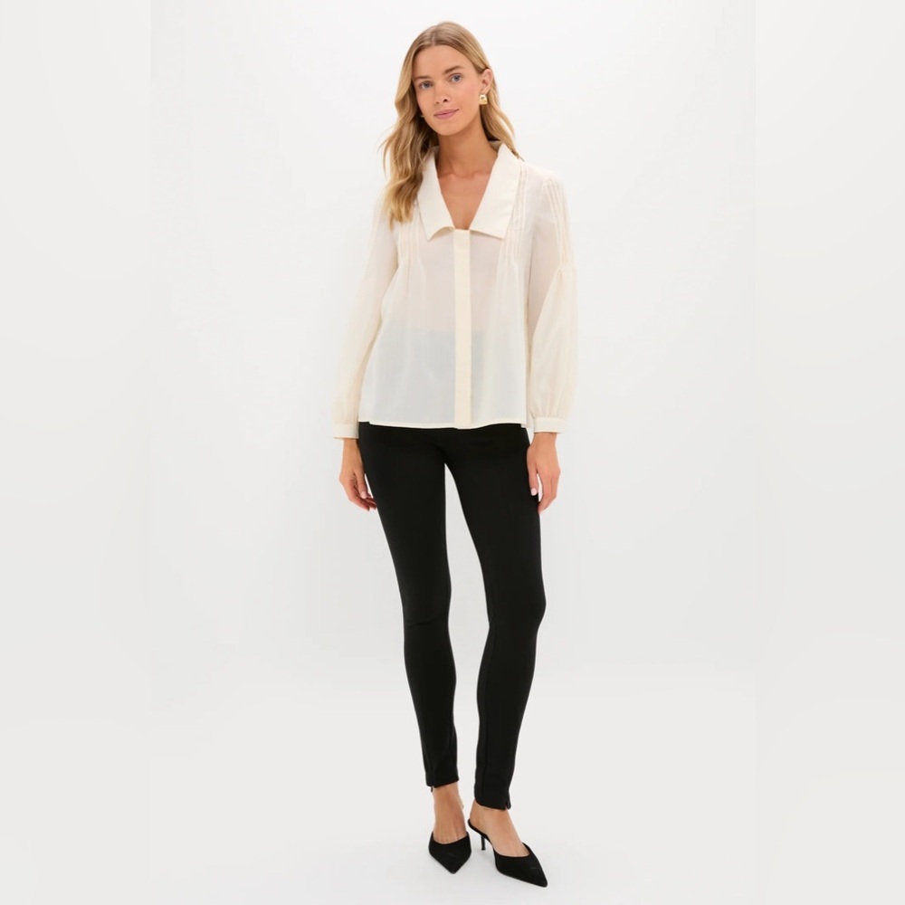 NWT Tuckernuck sheer Bessie blouse Cream XL